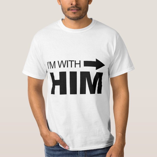 T-shirt Eu sou com ele (direito) (Frente)