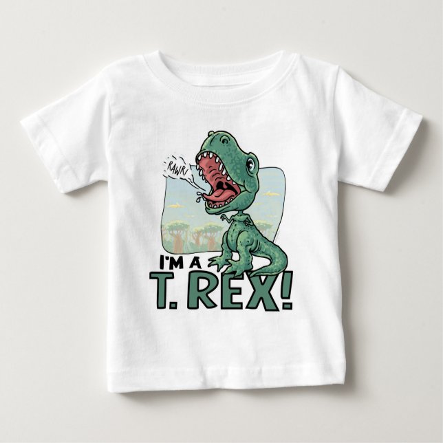 T-shirt Eu sou ideias de um presente de T. Rex Dinossauro (Frente)