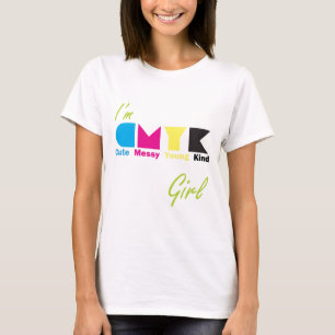 T-shirt Eu sou menina de CMYK
