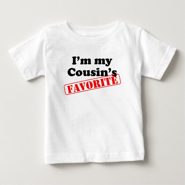 T-shirt Eu sou o favorito do meu primo (Frente)