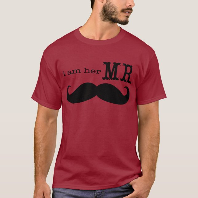 T-shirt Eu sou o Sr. Mustache. (Frente)