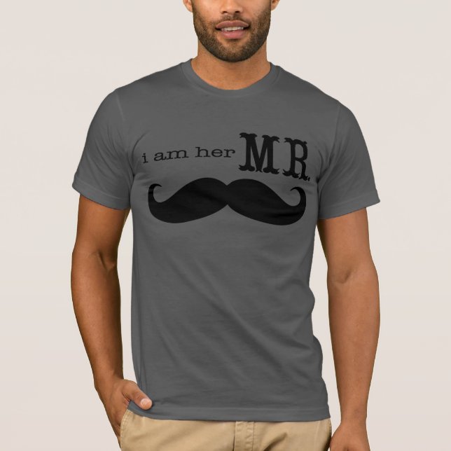 T-shirt Eu sou o Sr. Mustache. (Frente)