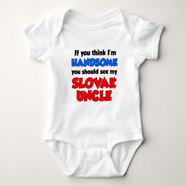 T-shirt Eu Sou o Tio Eslovaco Bonito (Frente)