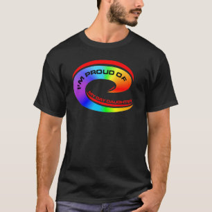 T-shirt Eu sou orgulhoso de minha filha alegre