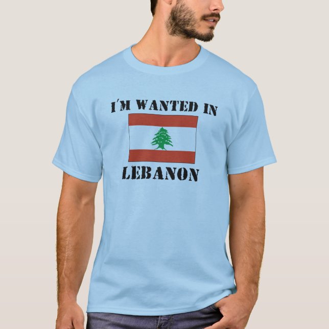 T-shirt Eu sou querido em Líbano (Frente)