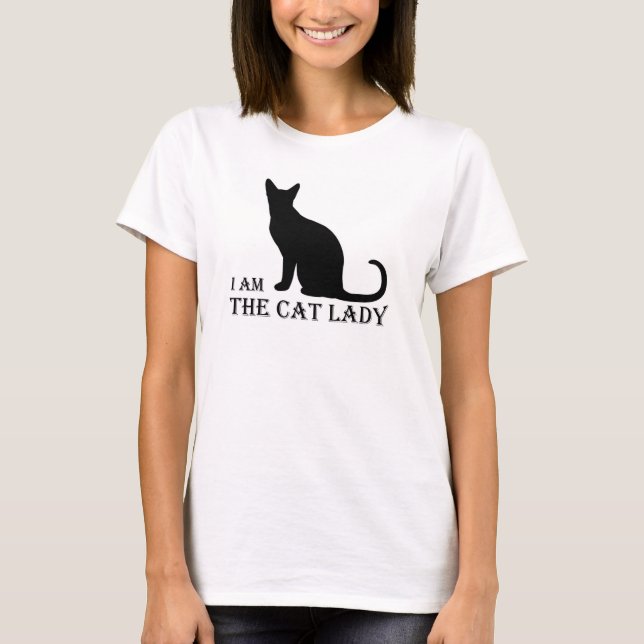 T-shirt Eu sou TShirt do gato da senhora Mulher (Frente)