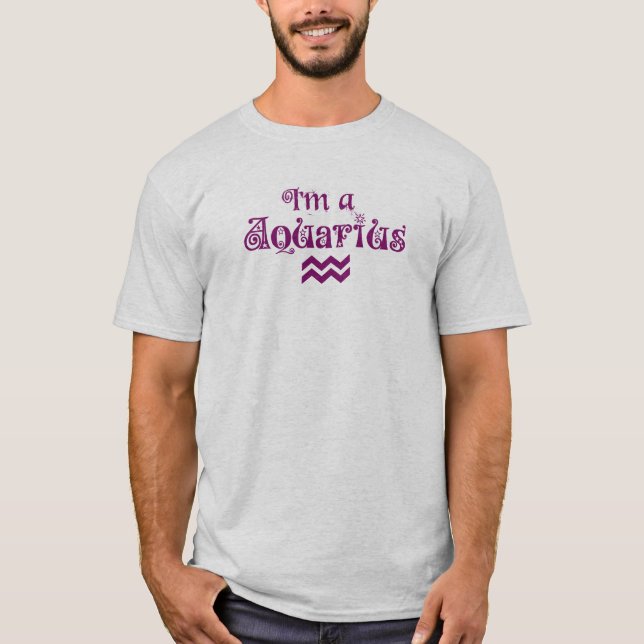 T-shirt Eu sou um Aquário (Frente)