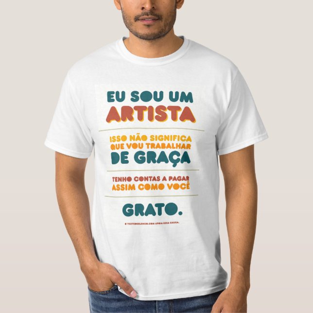 T-shirt Eu sou um ARTISTA (Frente)