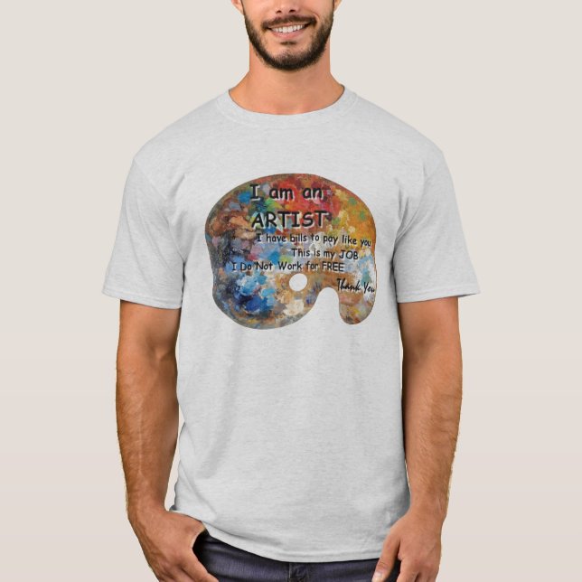 T-shirt Eu sou um artista (Frente)