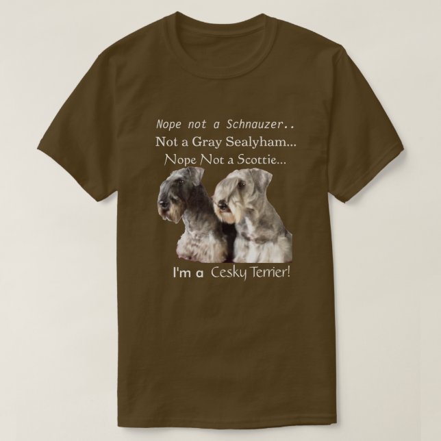 T-shirt Eu sou um Cesky Terrier (Frente do Design)