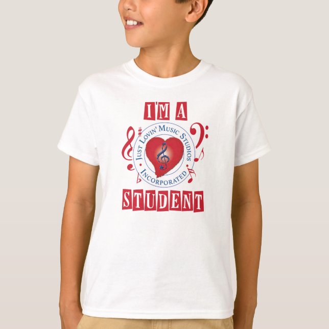 T-shirt Eu sou um estudante JLMS Hanes ComfortSoft® Long S (Frente)