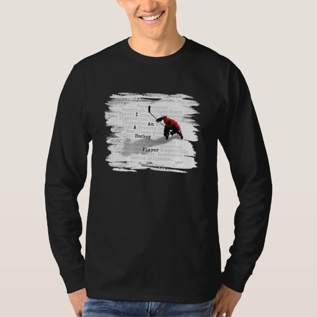 T-shirt Eu sou um jogador de hóquei (Frente)