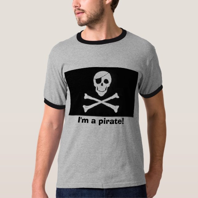 T-shirt Eu sou um pirata! (Frente)
