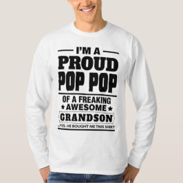 T-shirt Eu sou um pop orgulhoso do pop de A que Freaking o