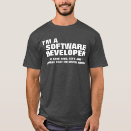 T-shirt Eu sou um programador de software para ganhar o