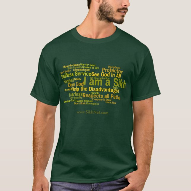 T-shirt Eu sou um sikh (Frente)