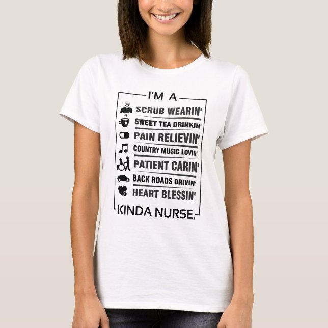 T-shirt Eu sou uma enfermeira (Frente)