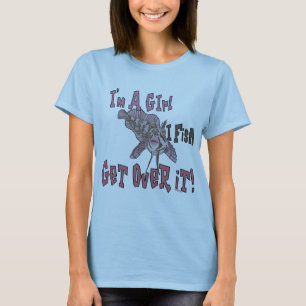 T-shirt Eu sou uma garota que eu peixe supera