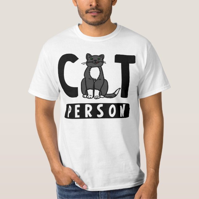 T-shirt Eu sou uma pessoa do gato (Frente)