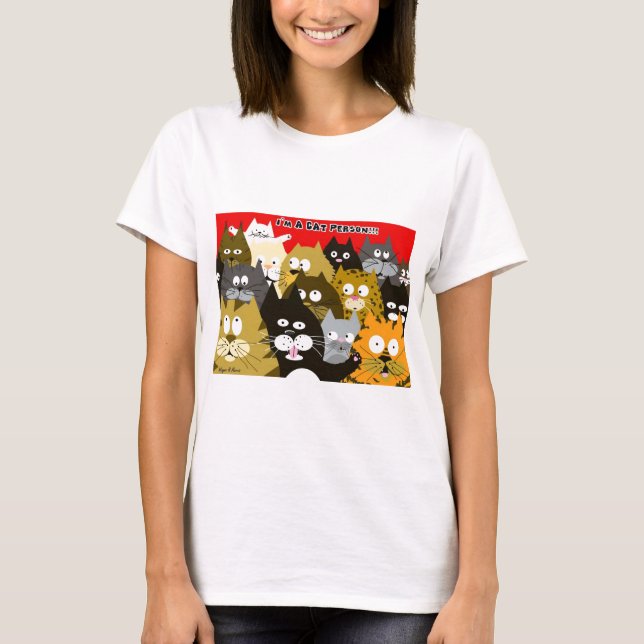 T-shirt Eu sou uma pessoa do gato (Frente)