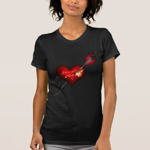 T-shirt Eu te amo coração e seta