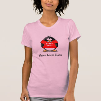T-shirt Eu te amo pinguim