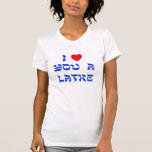 T-shirt Eu te amo um latão<br><div class="desc">O presente do excelente Chanukah para dizer a alguém o quanto você os ama com uma peça de palavras com Latke!</div>