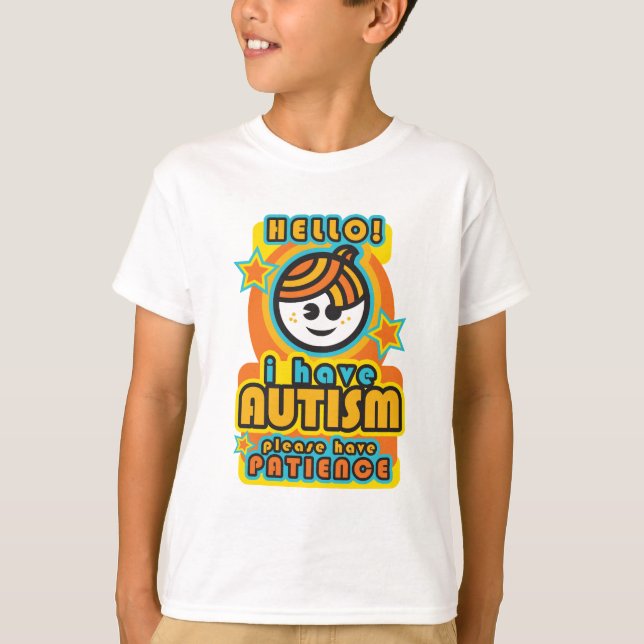 T-shirt Eu tenho autismo - por favor, tenha paciência (Frente)