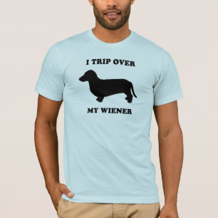 T-shirt Eu tropeço sobre meu wiener