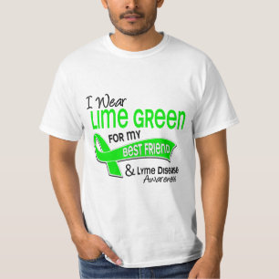T-shirt Eu visto a doença de Lyme do melhor amigo do verd