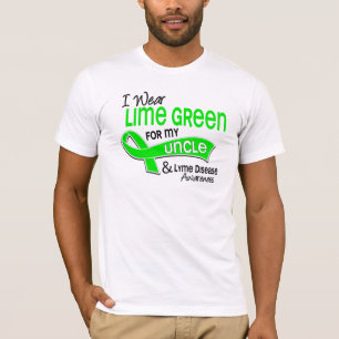 T-shirt Eu visto a doença do tio Lyme do verde limão 42