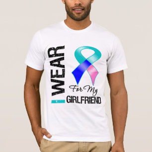 T-shirt Eu visto a fita do cancer de tiróide para meu