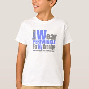 T-shirt Eu visto a pervinca para meu cancer esofágico do
