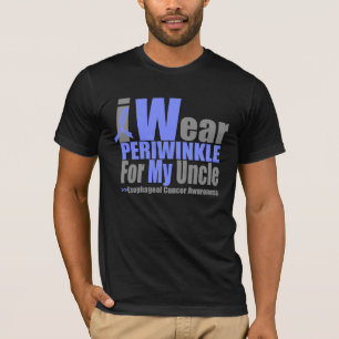 T-shirt Eu visto a pervinca para meu tio Esofágico Cancer