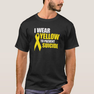 T-shirt Eu visto amarelo para prevenir suicídio -