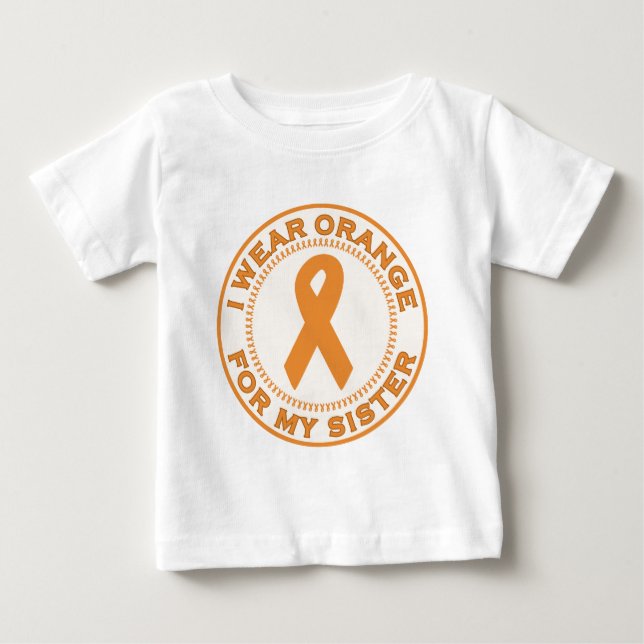 T-shirt Eu Visto Laranja Para Minha Irmã (Frente)