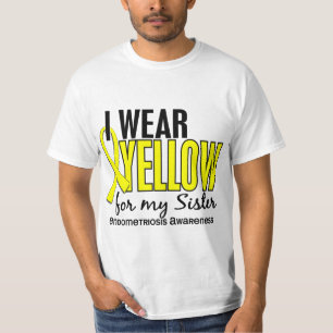 T-shirt Eu visto o amarelo para minha endometriose da irm