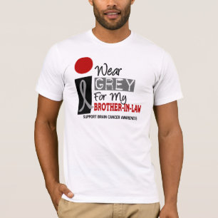 T-shirt Eu visto o cinza para meu CANCRO CEREBRAL do