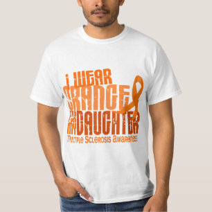 T-shirt Eu visto o MS alaranjado da esclerose múltipla da