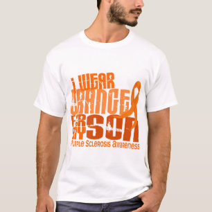 T-shirt Eu visto o MS alaranjado da esclerose múltipla do