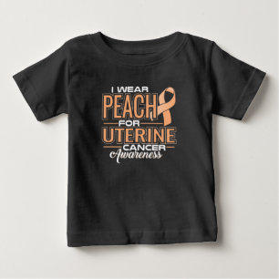 T-shirt Eu visto o pêssego para a consciência uterina do