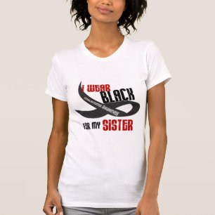 T-shirt Eu visto o preto para minha MELANOMA da irmã 33