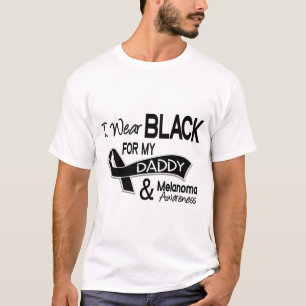 T-shirt Eu visto o preto para minha melanoma do pai 42