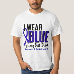 T-shirt Eu visto o RA azul da artrite reumatóide do melhor