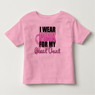 T-shirt Eu visto o rosa para minha grande tia - cancro da