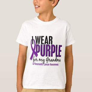 T-shirt Eu visto o roxo para meu câncer de pâncreas da a