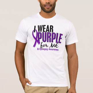 T-shirt Eu visto o roxo para MIM a epilepsia 10