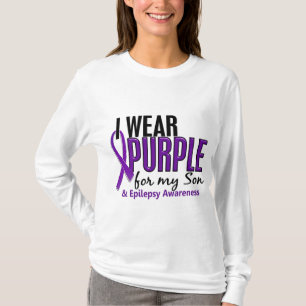 T-shirt Eu visto o roxo para minha epilepsia do filho 10