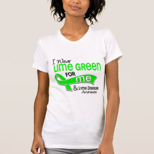 T-shirt Eu visto o verde limão 42 mim doença de Lyme