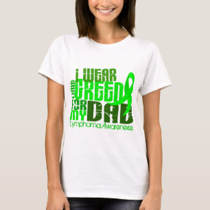 T-shirt Eu visto o verde limão para meu linfoma do pai 6,